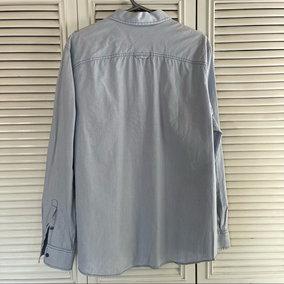 American Rag Slim Fit Bottom Down Light Blue Shirt Men Size XXL - Picture 6 of 16